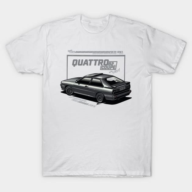 EDM - Quattro B2 Coupe - CarCorner T-Shirt by CarCorner - Automotive Artwork